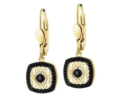 Złote kolczyki z cyrkoniami