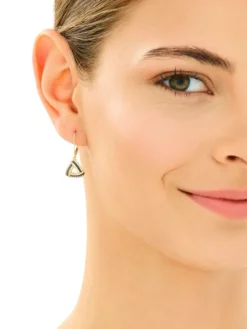 Złote kolczyki z cyrkoniami