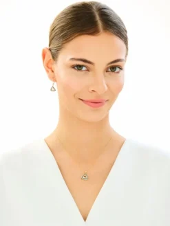 Złote kolczyki z cyrkoniami