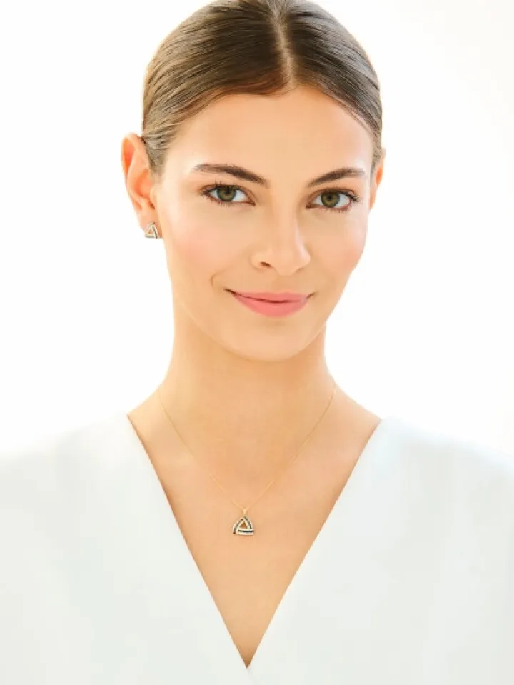 Złote kolczyki z cyrkoniami