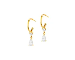 Złote kolczyki z cyrkoniami