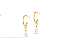 Złote kolczyki z cyrkoniami