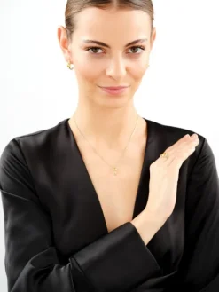 Złote kolczyki z cyrkoniami