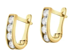 Złote kolczyki z cyrkoniami