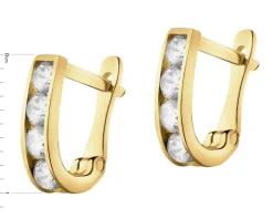 Złote kolczyki z cyrkoniami