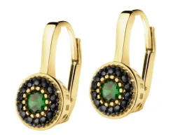 Złote kolczyki z cyrkoniami