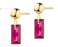 Złote kolczyki z cyrkoniami