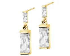 Złote kolczyki z cyrkoniami