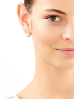 Złote kolczyki z cyrkoniami - łezki