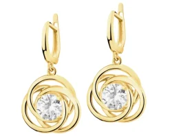 Złote kolczyki z cyrkoniami