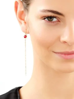 Złote kolczyki z cyrkoniami