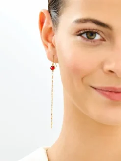 Złote kolczyki z cyrkoniami