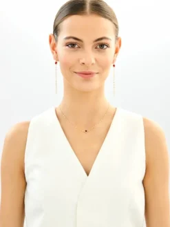 Złote kolczyki z cyrkoniami