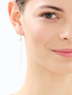 Złote kolczyki z cyrkoniami - serca