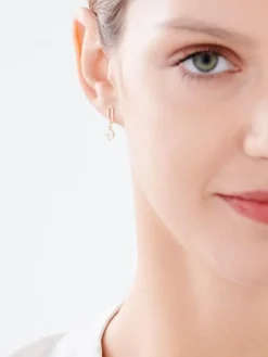 Złote kolczyki z cyrkoniami