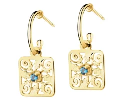 Złote kolczyki z cyrkoniami