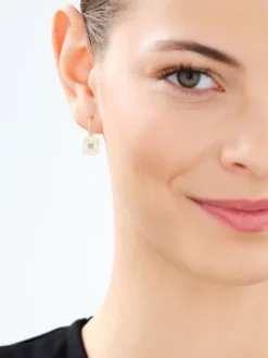 Złote kolczyki z cyrkoniami