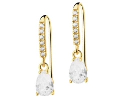 Złote kolczyki z cyrkoniami