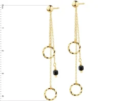 Złote kolczyki z cyrkoniami