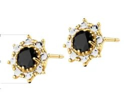 Złote kolczyki z cyrkoniami