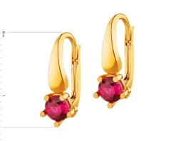 Złote kolczyki z cyrkoniami