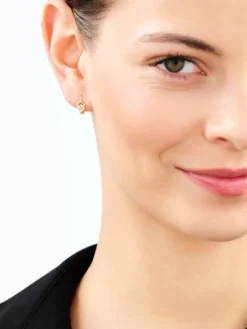 Złote kolczyki z cyrkoniami