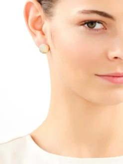 Złote kolczyki z cyrkoniami