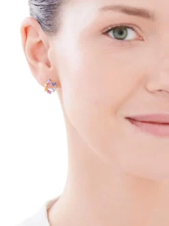 Złote kolczyki z cyrkoniami