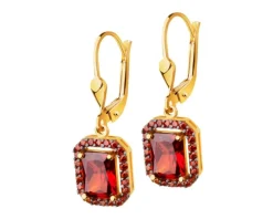 Złote kolczyki z cyrkoniami