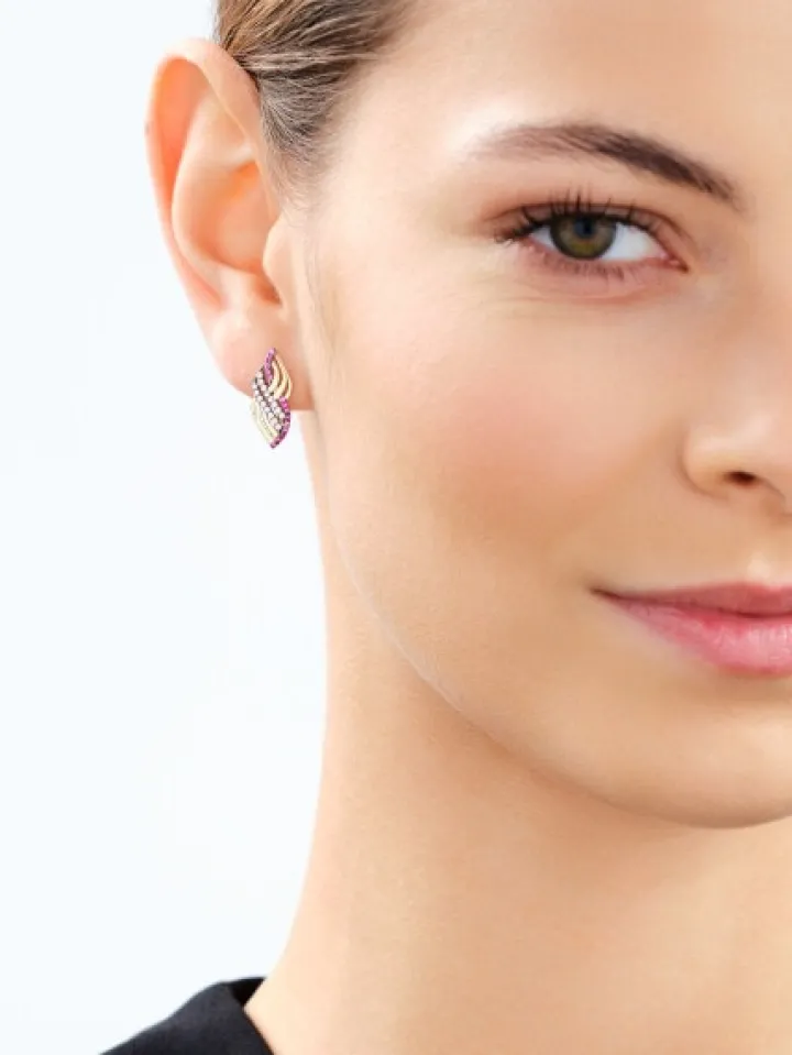 Złote kolczyki z cyrkoniami