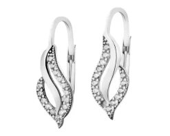 Złote kolczyki z cyrkoniami