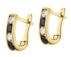 Złote kolczyki z cyrkoniami