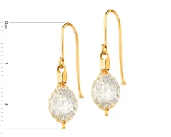 Złote kolczyki z cyrkoniami