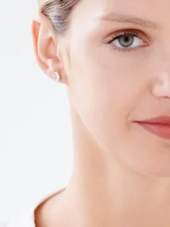 Złote kolczyki z cyrkoniami