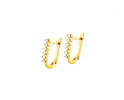 Złote kolczyki z cyrkoniami