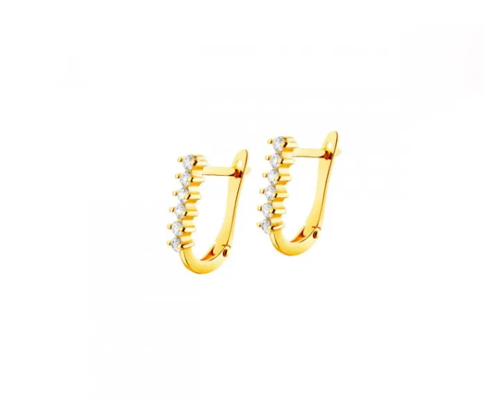 Złote kolczyki z cyrkoniami