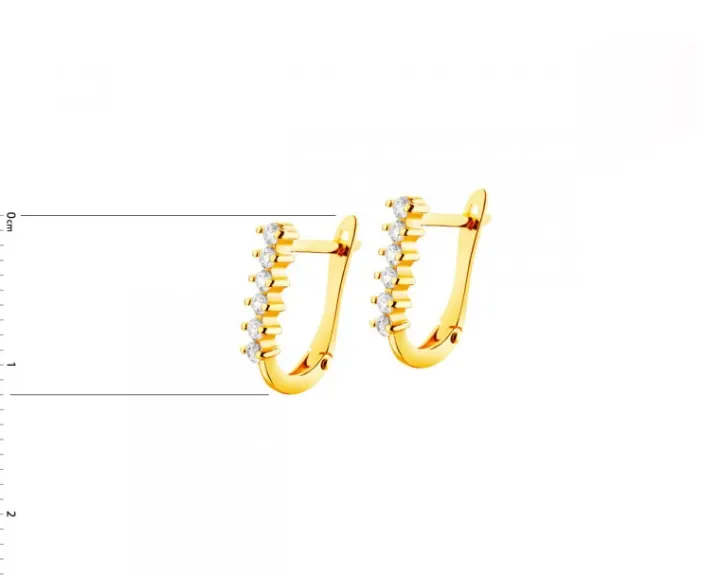 Złote kolczyki z cyrkoniami