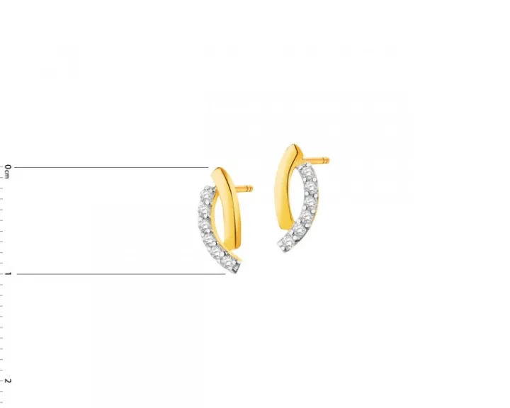 Złote kolczyki z cyrkoniami