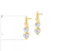 Złote kolczyki z cyrkoniami