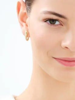 Złote kolczyki z cyrkoniami - węże