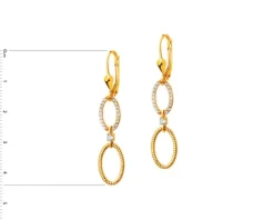 Złote kolczyki z cyrkoniami