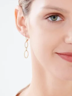 Złote kolczyki z cyrkoniami