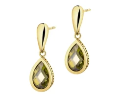 Złote kolczyki z cyrkoniami