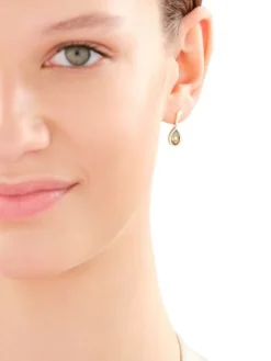 Złote kolczyki z cyrkoniami