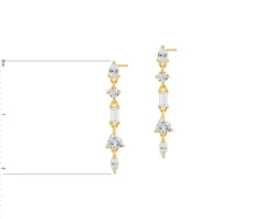 Złote kolczyki z cyrkoniami