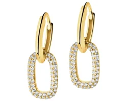 Złote kolczyki z cyrkoniami