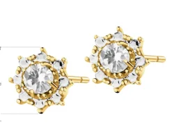 Złote kolczyki z cyrkoniami