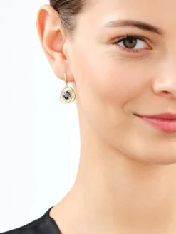 Złote kolczyki z cyrkoniami