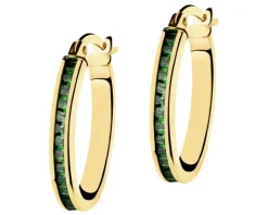 Złote kolczyki z cyrkoniami