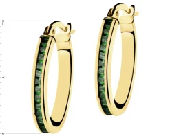 Złote kolczyki z cyrkoniami